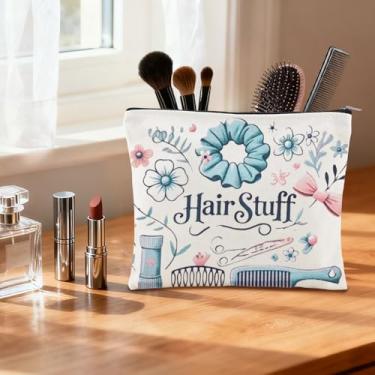 Imagem de Bolsa de cosméticos de cabelo para mulheres, prendedores de cabelo, acessórios, bolsa de maquiagem com zíper, filha, mãe, presentes de Natal para amigas, irmãs, organizador de armazenamento, bolsas