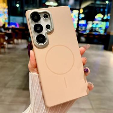 Imagem de Capa magnética fosca à prova de choque para Samsung Galaxy S25 Ultra S24 S23 Fe S22 A17 A07 A56 A36 A26 A16 A54 (para Galaxy S24+/Rosa Areia)