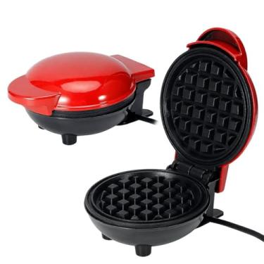 Imagem de Máquina de Bolo Ovo Waffle Elétrica Acessórios Cozinha para Café da Manhã Multifuncional Sanduíches Panini Cookies Pizza Compacta Rápida Fácil Superfí