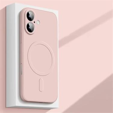 Imagem de Capa protetora de silicone líquido para iPhone 16, 15, 14 Plus, 13, 12 Mini, 11 Pro e XS Max, rosa claro, para iPhone 11 Pro.