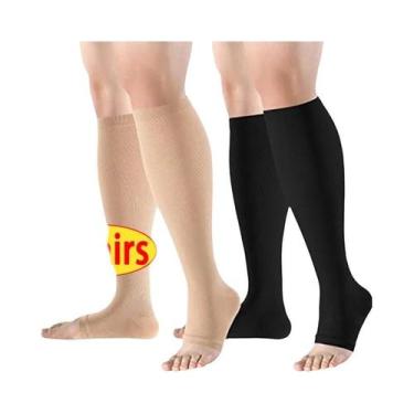 Imagem de Meias De Compressão Médica Para Varizes Até a Coxa, Multifuncionais, C