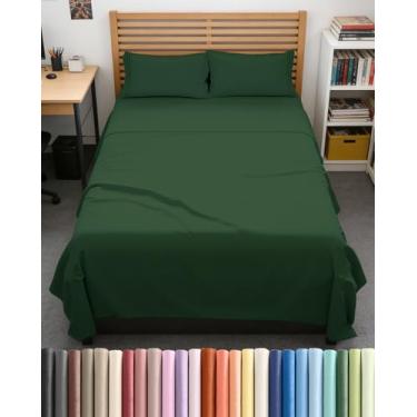 Imagem de Jogo de lençol casal GG extra longo estendido casal GG - confortável, respirável e refrescante - cabe em colchões de 20 a 40 cm com bolsos profundos - 137 x 203 cm - Roupa de cama luxuosa macia, sem