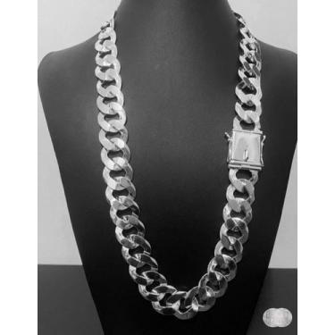 Imagem de Corrente Grumet com Fecho Gaveta em Prata 925 - 22mm e 70cm - Tchelo P