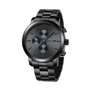 Imagem de Relógio De Luxo Masculino À Prova d'Água Em Aço Inoxidável Cronógrafo 