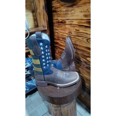 Imagem de Bota texana cano do brasil, couro Grazy horse - Winner, 39