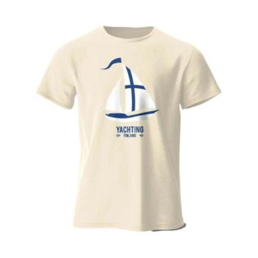 Imagem de Camiseta De Algodão Vintage Oversize Com Estampa Gráfica De Náutica Pa