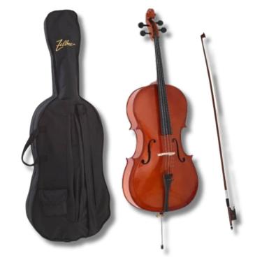 Imagem de Violoncelo Cello 4/4 Madeira Natural Completo Zlm44Nc Zelmer