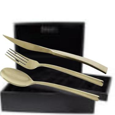 Imagem de Faqueiro Ravel Aço Inox Champanhe com Estojo Madeira 101pç Fracalanza