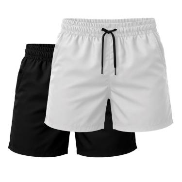 Imagem de Kit 2 Short Tactel Leve Praia Liso Bermuda Masculina-Masculino