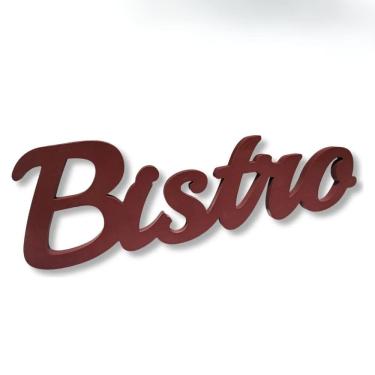 Imagem de Placa Decorativa de Madeira Vermelha Bistro FM0128 BTC