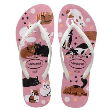 Imagem de Chinelo havaianas slim pets, Rosa chiffon, 39