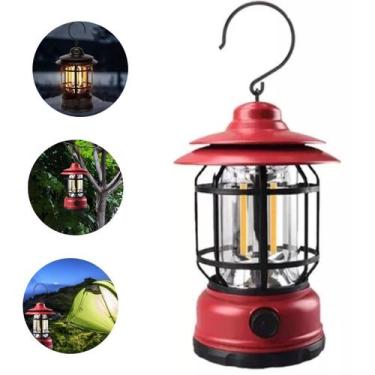 Imagem de Lampião Retro LED Recarregavel USB Tipo C Luminária Portátil - Cosy, V