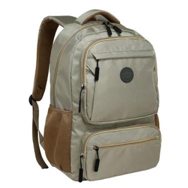 Imagem de Mochila Masculina Grande Jovenil Escolar Reforcada Bak Pak, Bege