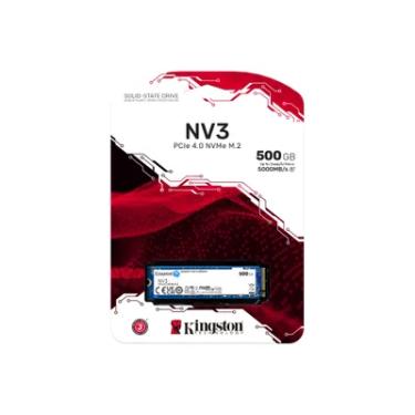 Imagem de SSD 500gb Kingston Nv3, M.2 Nvme PCie 4.0 X4, Leitura 5.000mb/s, Gravação 3.000mb/s - Snv3s/500g