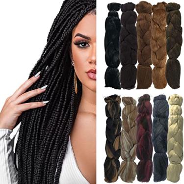 Imagem de Super Jumbo Ser Mulher Cabelo Para Trança Box Braids Pacote 399 gramas Cor #4 Castanho Chocolate