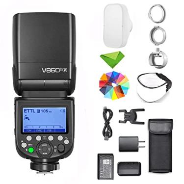 Imagem de Godox V860III-P Flash para câmera Pentax Speedlite com bateria Godox ML-CS1625 7.2V/2600mAh Li-ion e luz de modelagem Brilho regulável em 10 níveis (V860II-P atualizado)