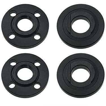 Imagem de Mutai 2 conjuntos de porcas de bloqueio de flange de lâmina de moedor angular com 5/8" - 11 rosqueadas para De-walt Ryobi Milwaukee Black & Decker Porca de flange externa de metal 224399-1 193465-4 224568-4 4 peças