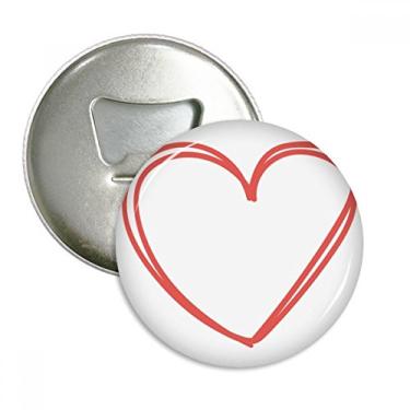 Imagem de Dia dos Namorados Coração Duas Linhas Abridor de Garrafas Imã de Geladeira Emblema Multifuncional