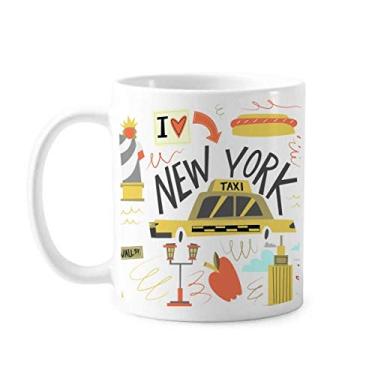 Imagem de Caneca America New York City Liberty Illistration cerâmica xícara de café porcelana louça