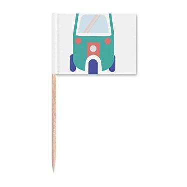 Imagem de Ilustração artística de trator de três rodas da Tailândia, marcadores de palito, decoração de festa