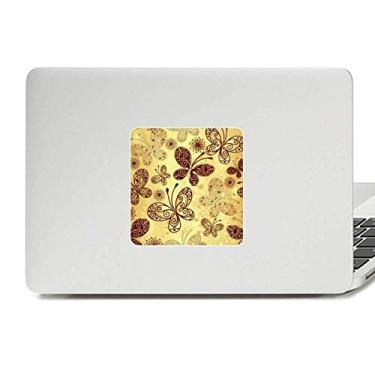 Imagem de Adesivo de parede borboleta amarela decalque vinil paster laptop decoração PC