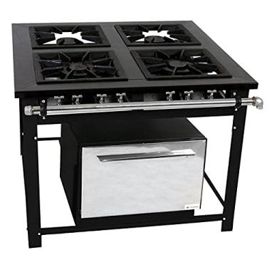 Imagem de Fogão 4 Bocas 2 Duplas Com Forno Industrial Maxi Venâncio M4FD2