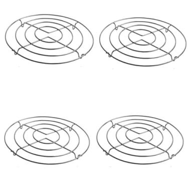 Imagem de Kit 4 Descanso de Panela de Metal Redondo Protege Panela Quente