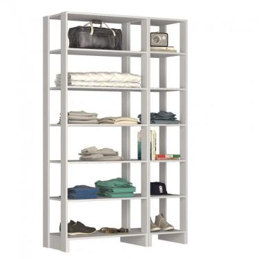 Imagem de Closet Modulado 2 Peças 12 Nichos Yes Nova Mobile Branco