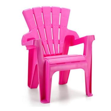 Imagem de Poltrona Infantil Americana Plástica Rosa Cadeira Reforçada - Plasnew