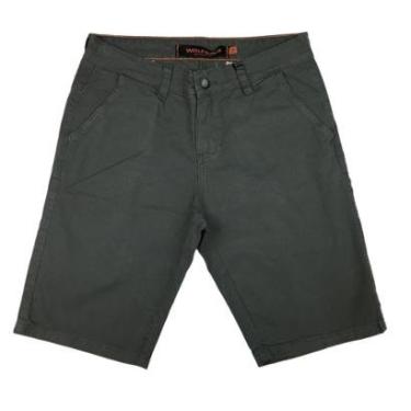 Imagem de Bermuda Masculina Sarja e Elastano Corte Alfaiataria Wolfgan-Masculino