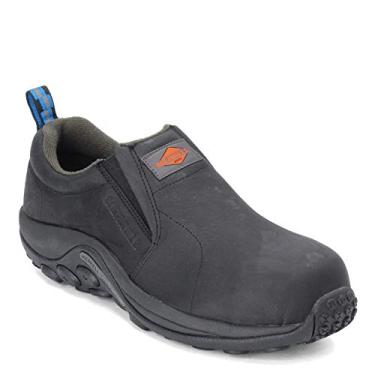 Imagem de MERRELL Sapato de trabalho masculino Jungle Moc Couro Comp Toe, Preto, 15 Wide
