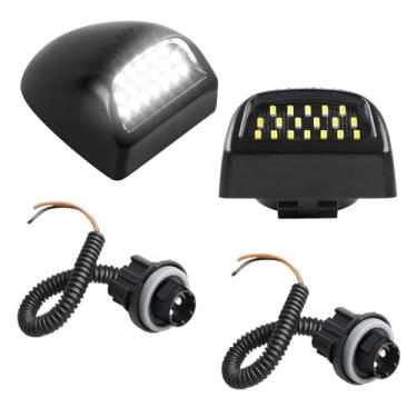 Imagem de Gempro Luz de placa de licença LED Conjunto de lâmpada traseira com chicote de fios soquete para Cadillac Escalade Chevy Silverado 1500 2500 3500 Suburban Tahoe GMC Sierra 1500 2500 3500 Yukon XL,