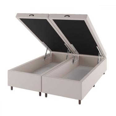 Imagem de Base de Cama Box Queen Sonata com Baú Turkey/Creme - Vian