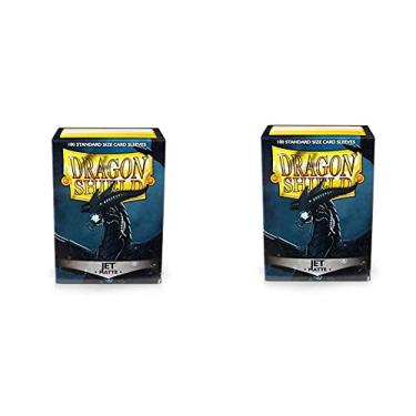 Imagem de 2 Packs Dragon Shield Matte Jet Standard Size 100 ct Card Sleeves Value Bundle!