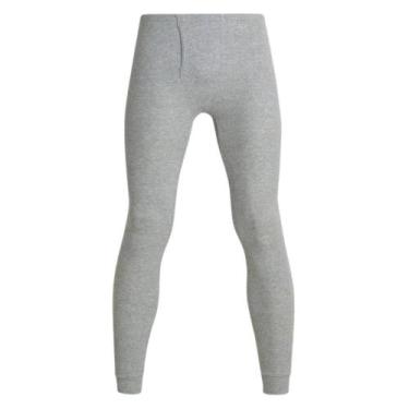 Imagem de Ceroula Lupo Canelada Segunda De Algodão Pele Lisa Básica, P, Cinza