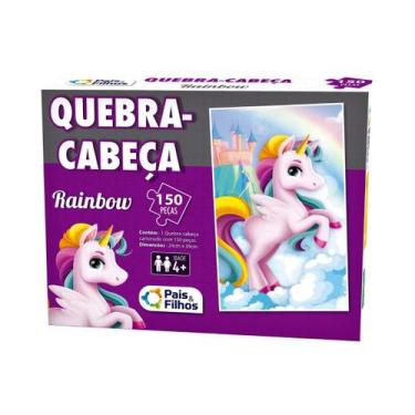 Imagem de Quebra Cabeça Infantil Menina Unicórnio Com 150 Peças - Pais E Filhos