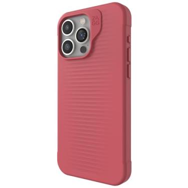 Imagem de ZAGG Capa Luxe Snap para iPhone 15 Pro Max - Capa protetora para celular, proteção contra quedas (3 m), material de grafeno durável, capa MagSafe fina e leve para iPhone 15 modelos vermelha