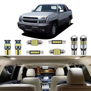Imagem de AUTOGINE Kit de luzes LED interiores brancas de 20 peças para Chevrolet Chevy Avalanche 2002 2003 2004 2005 2006 Super Bright 6000K Pacote de lâmpadas de LED interiores + Ferramenta de instalação