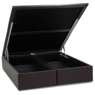 Imagem de Base Baú Ortobom Super King Sintetico Marrom 193x203x35, MARROM