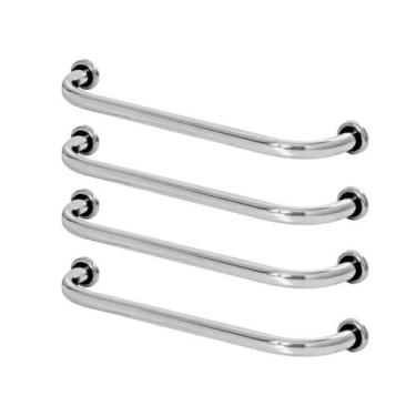 Imagem de Kit 4 Barras Alças Apoio 40cm Idoso Deficiente Pne - Concept Metais