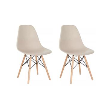 Imagem de Conjunto 2 Cadeiras para Sala de Jantar Eames Eiffel Dkr Nude