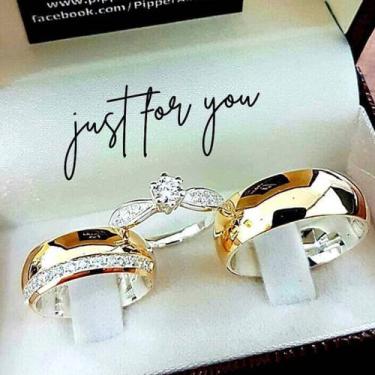 Imagem de Par Aliança de Casamento ou de Noivado em ouro 18k - Always06 - Pipper