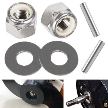 Imagem de WHMYZHL Kit de porca de hélice E MKP-34 para pino de cisalhamento Minn Kota 1865019, serve para hélices de motor de pesca MKP-33 MKP-38 - incluindo porcas e arruelas de suporte de 2 unidades