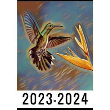 Imagem de Hummingbird 2-Year 2023-2024 Pocket Planner: Monthly Calendar & Agenda Organizer, Monthly Appointment Book, Jan 2023 Dec 2024 Personal Time ... next 2 years, Gifts For Hummingbird lovers.