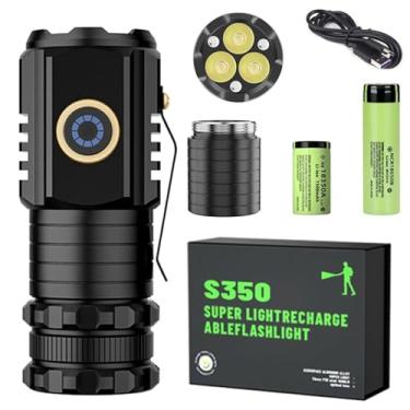 Imagem de Lanterna Blitron recarregável super brilhante, lanterna Blitron resistente à água para cortes de energia, campismo, caminhadas, emergências, lanterna poderosa (estilo básico)