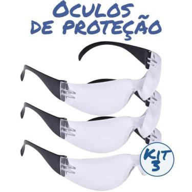 Imagem de Kits Óculos de Proteção Epi Segurança Incolor Transparente - Carbograf