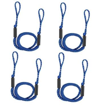 Imagem de Linhas de doca elástica para barco, corda de amarração para ancoragem com laço, cordas de barco para ancoragem, acessórios de barco, doca rápida e fácil para PWC, caiaque, jet ski, Seadoo, WaveRunner,