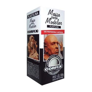 Imagem de Massa para Modelar 500gr 301 Branco Corfix, 301, Branco