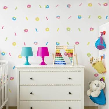 Imagem de Adesivo de Parede Infantil Quarto Menina Donuts Confetes 60un