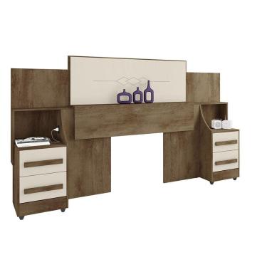 Imagem de Cabeceira de Casal Extensível Síria - Freijó/ Off White